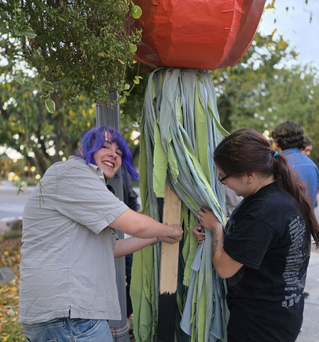 Teens participating in a leadership activity