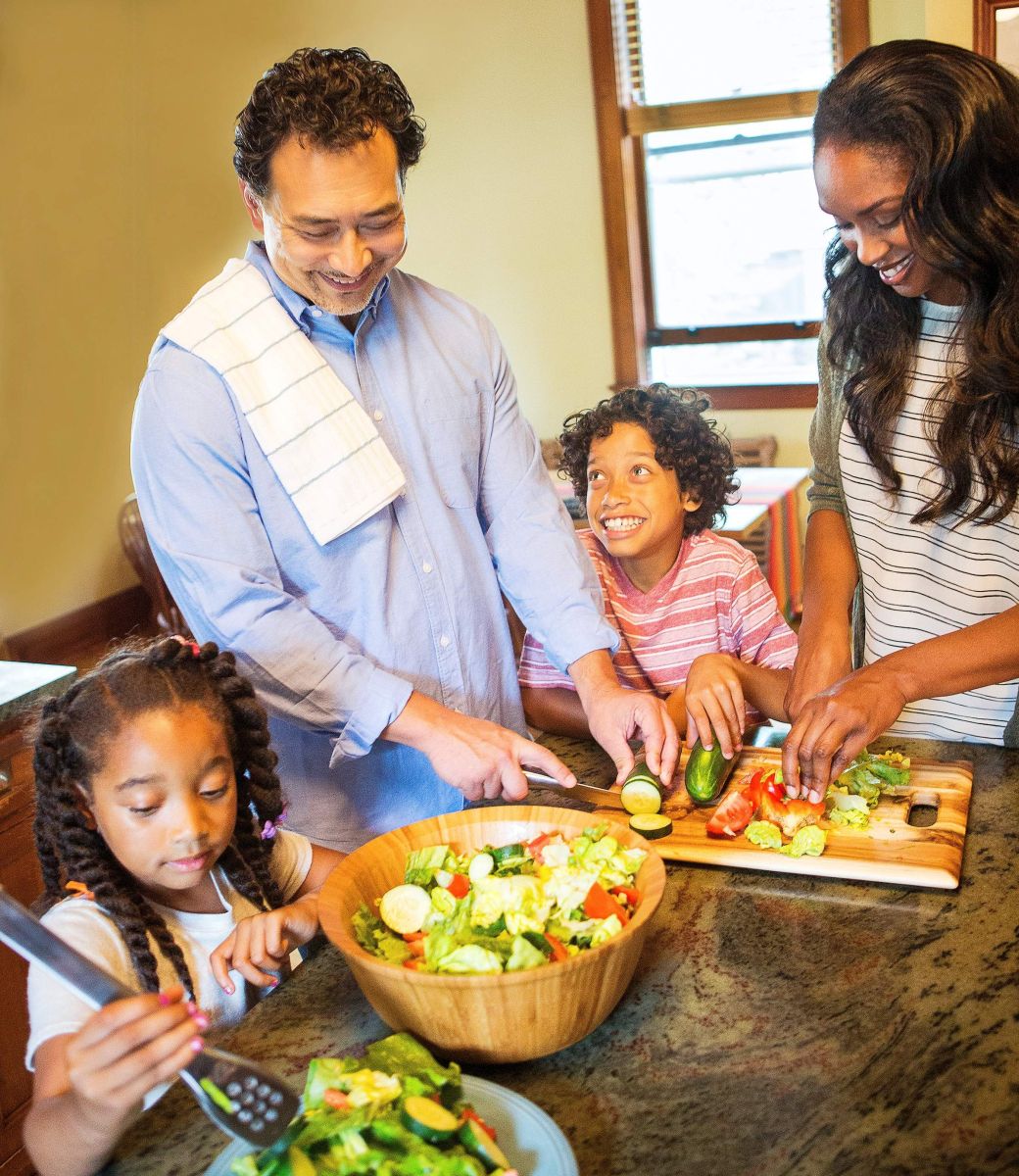 Family in a welcoming YMCA environment