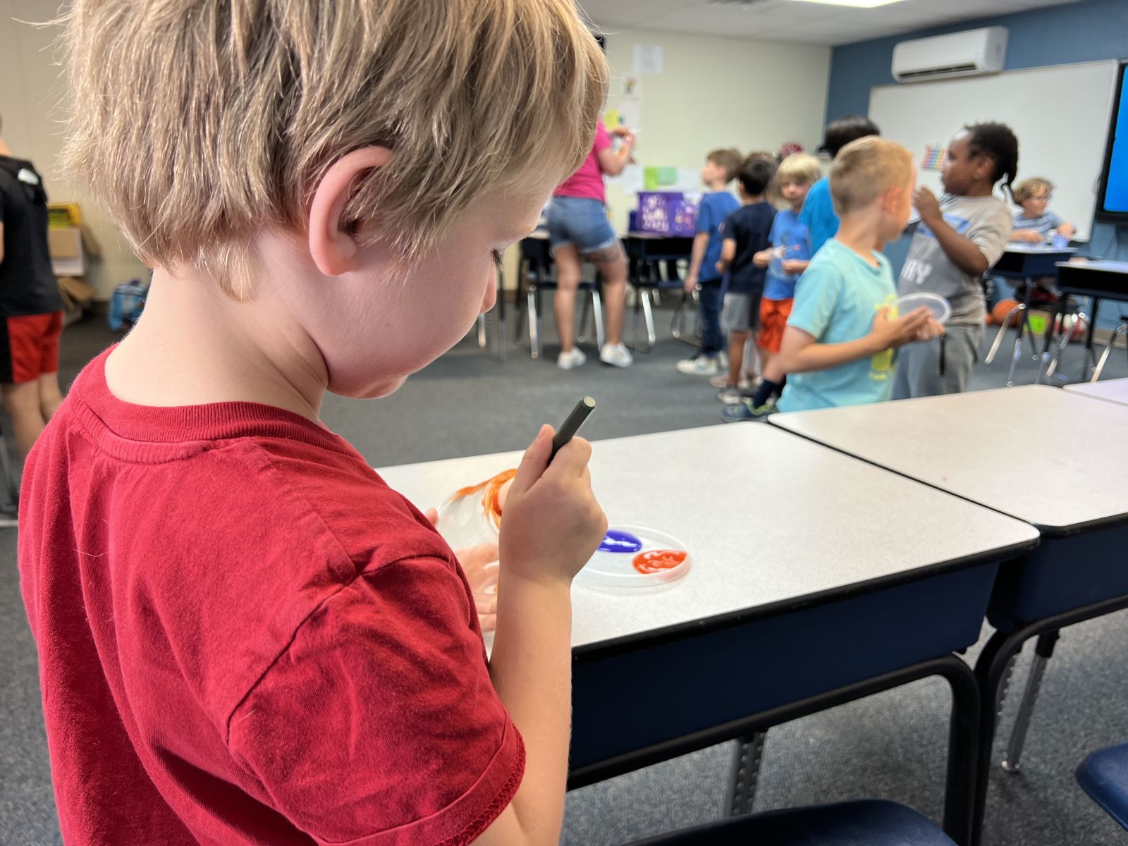 Young child in a safe childcare setting