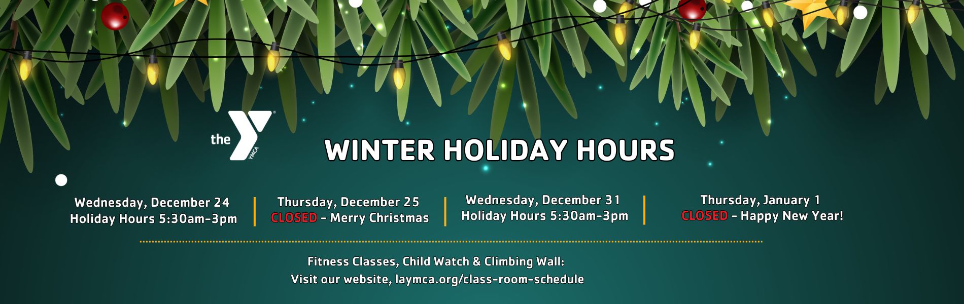 Holiday Hours 2025-2026